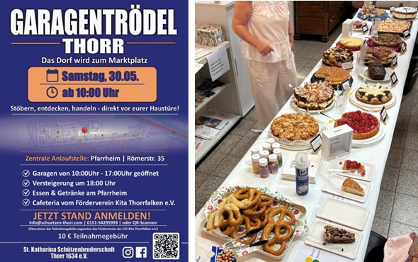 Förderverein der CJD Kita Thorrfalken e.V. beim Garagentrödel in Thorr
